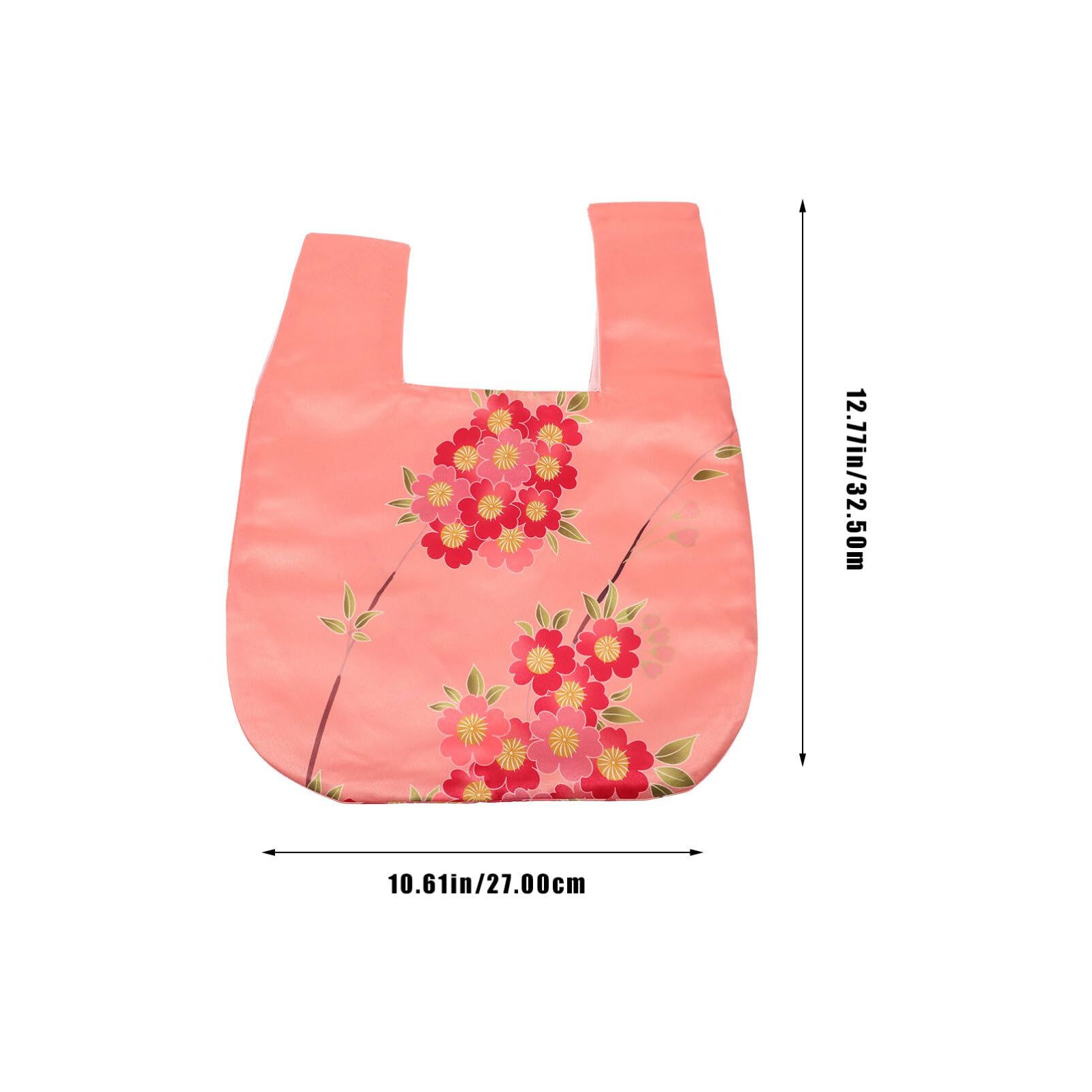 Wrist Bag Vintage Floral Wristlet Handbag Faux Silk Sleeve Knot Pouch Portable Tote Purse for Women Girls โ image 5