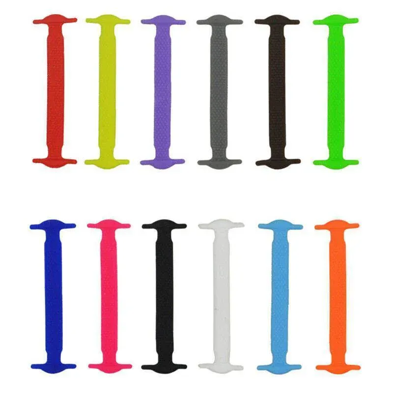 No Tie Elastic Silicone Shoe Laces 16PCS Shoelaces for Sneakers and Runners - Colours 16PCS — image 3
