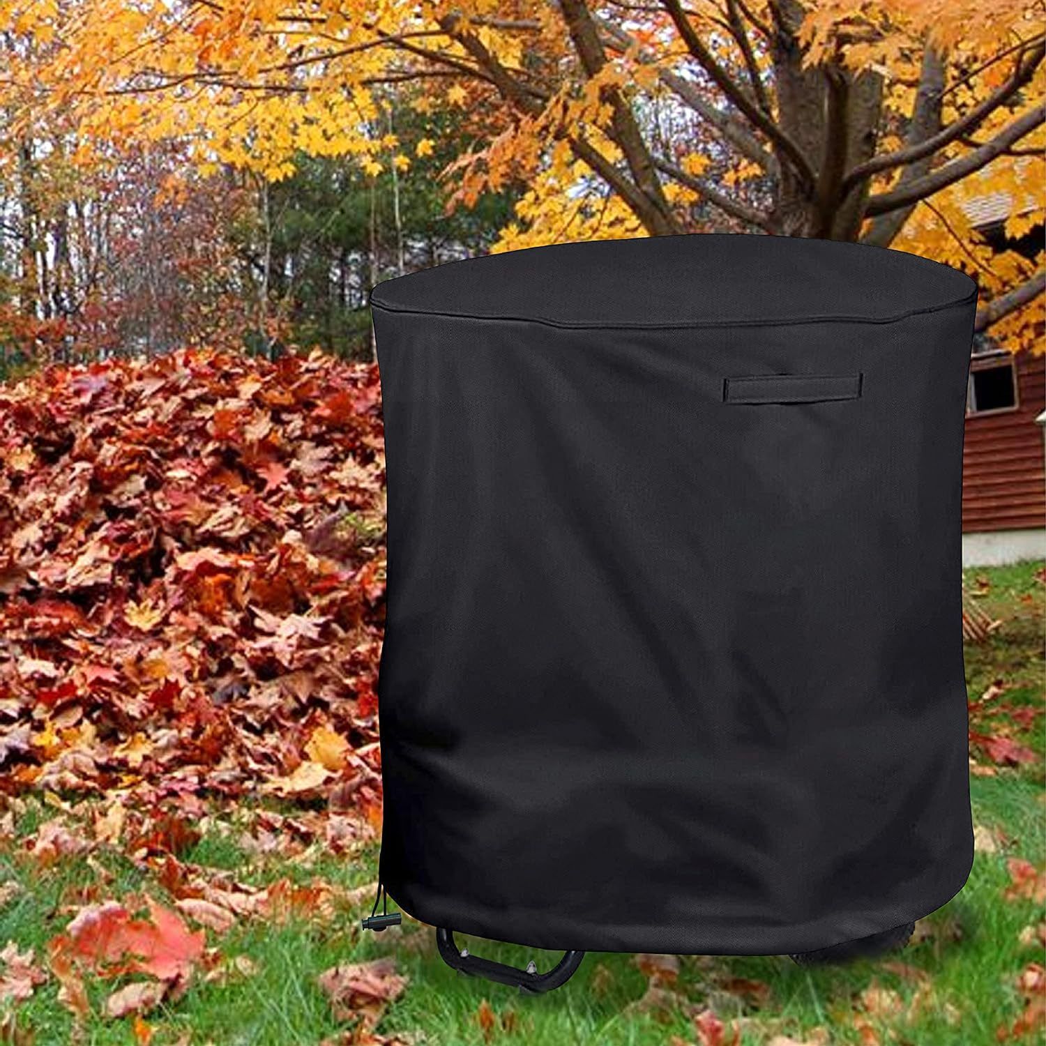 Waterproof Heavy-Duty Wood Chipper Shredder Mulcher Cover for Wood Chipper Shredder Mulcher and Leaf Mulcher(420D:85*110cm),Black — image 2