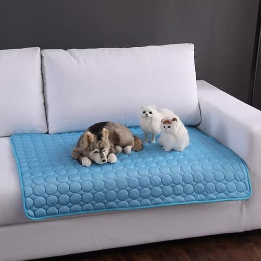 1 Cooling Mat for Dogs and Cats, Breathable Pet Cooling Pad in Blue, 62 × 50cm — image 2