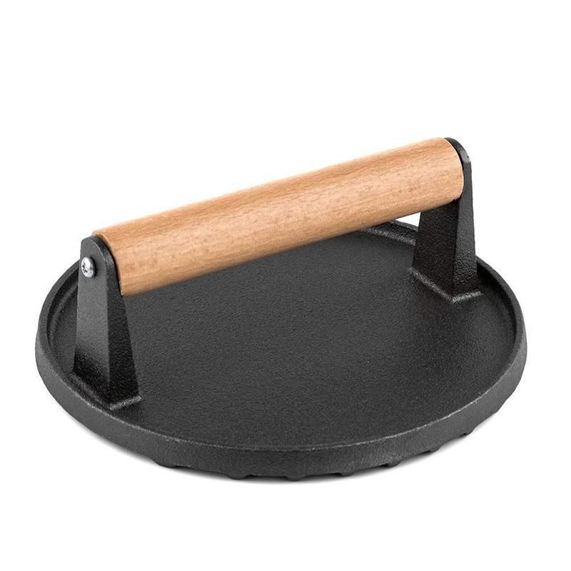 Cast Iron Burger Press Making Hamburger Steak Meat Smasher Utensils Grill BBQ — image 2