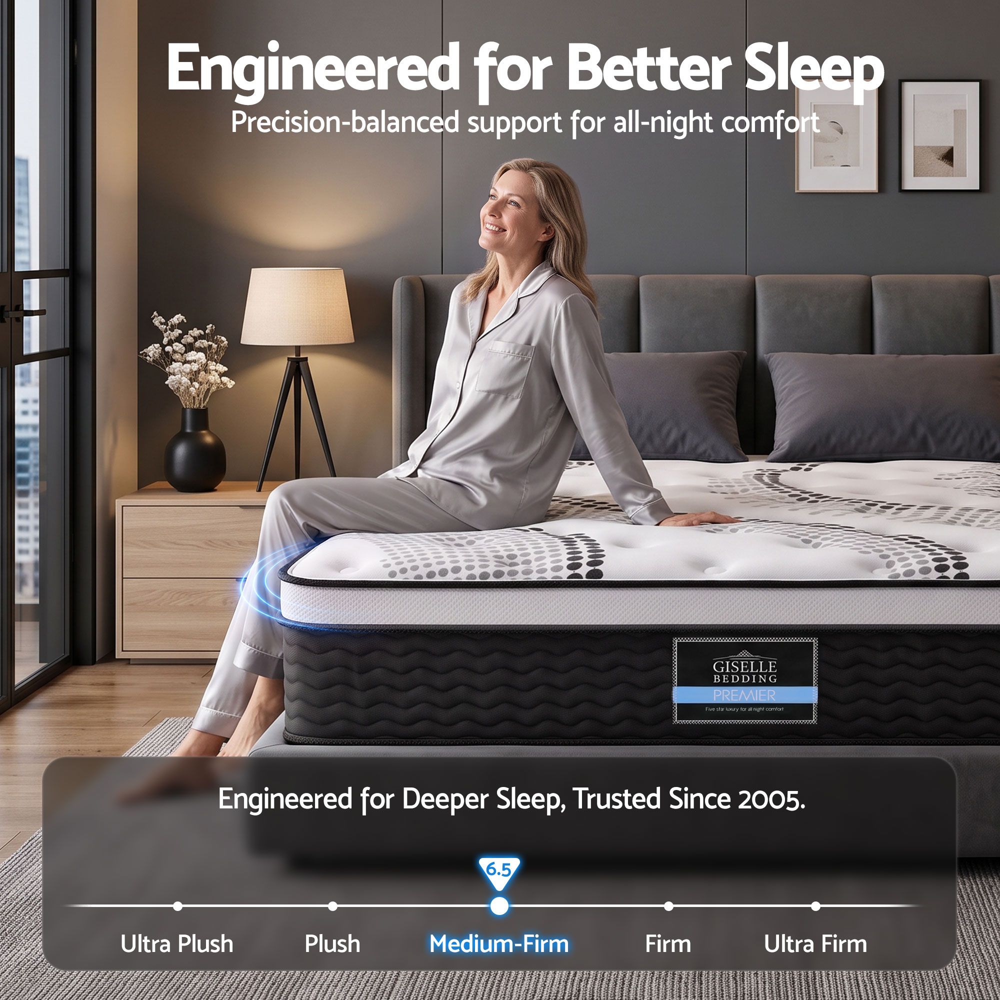 Giselle Bedding 32cm Mattress Euro Top Super King โ image 2