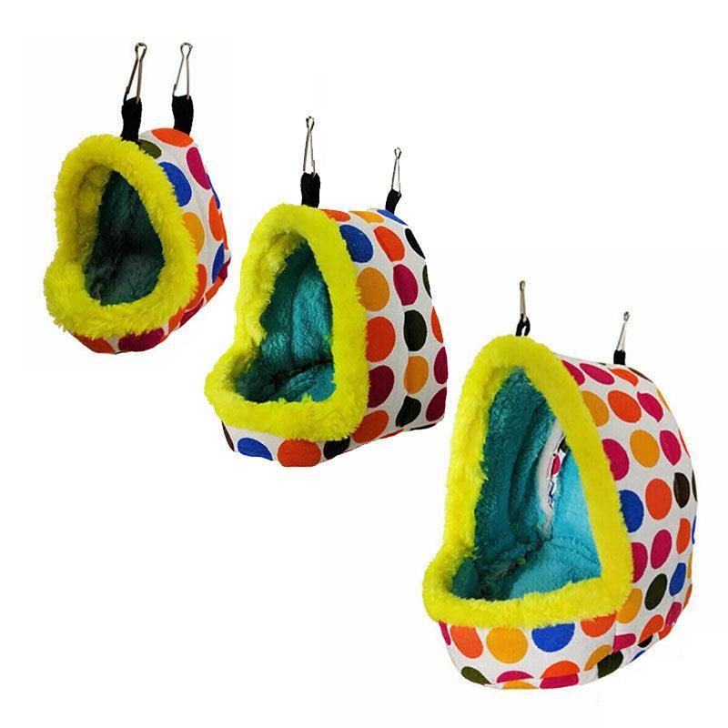 Bird Parrot Hammock Pet Sleep Cotton Nest Hang Cave Cage Plush Hut Tent Bed Warm - M โ image 3