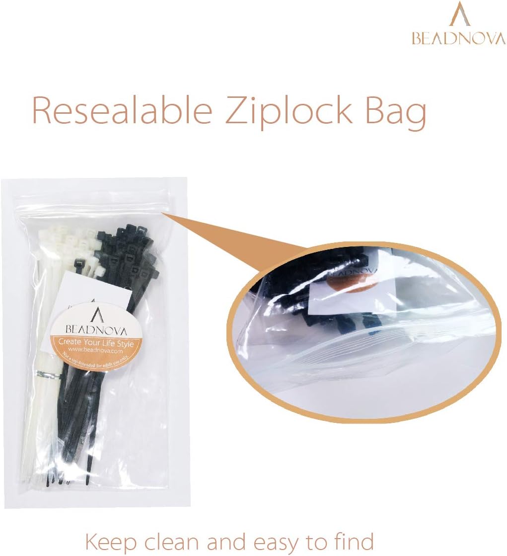 Cable Ties 100 Pcs Wraps Zip Ties Heavy Duty for Multi-Purpose(6 Inch, Black and White, 50pcs for Each) โ image 6