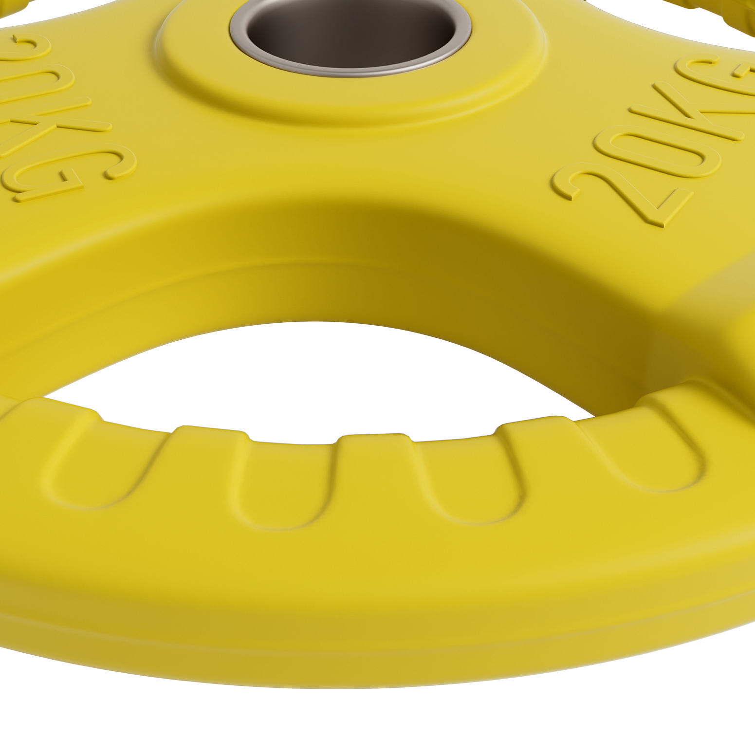 Everfit Weight Plates Olympic 20kg Dumbbell Barbell Plate Weight Lifting Home Gym Yellow — image 4