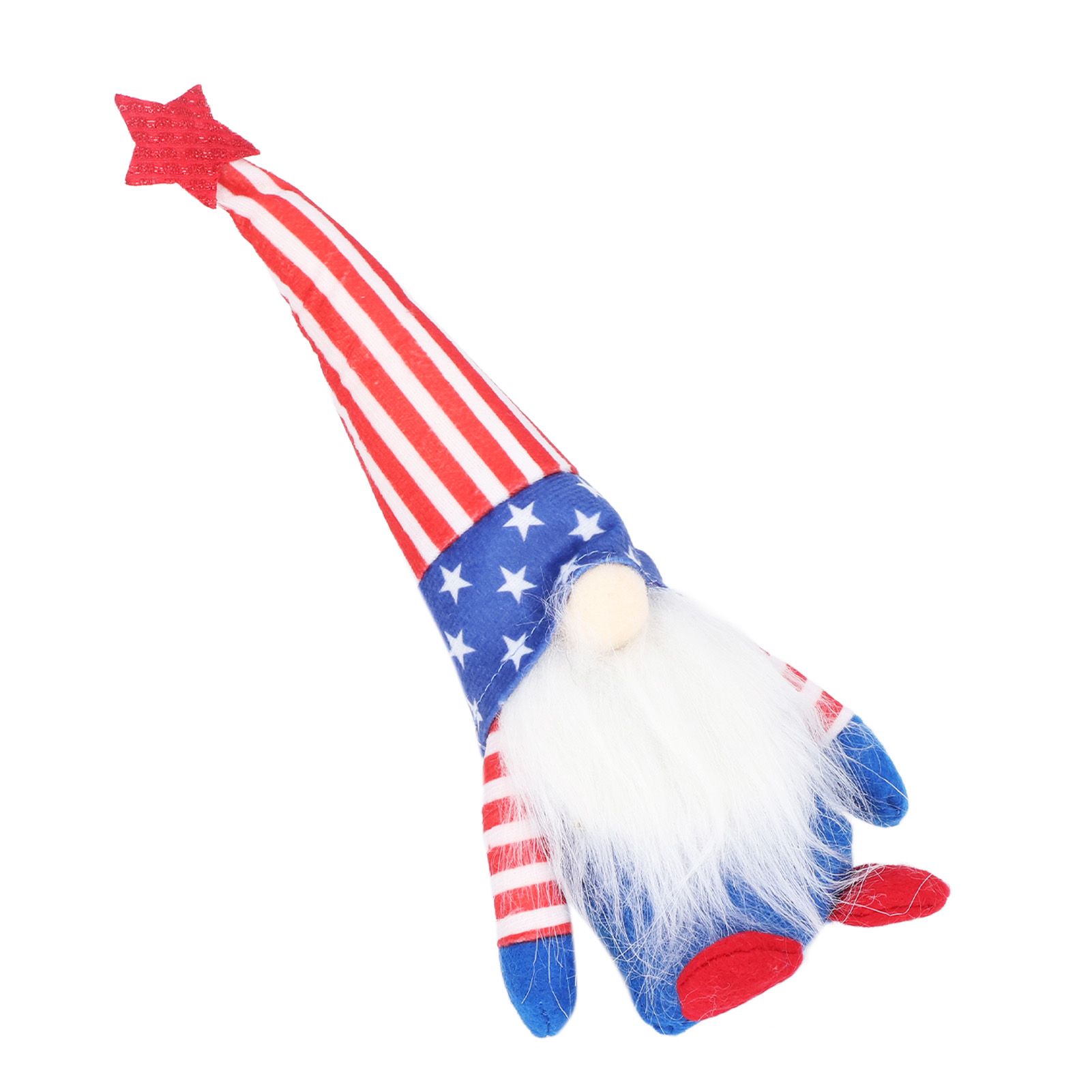 Independence Day Gnome Cute Handcrafted Beautiful Meaning Gnome Plush Decoration for Office Living Room Vertical Stripes โ image 6