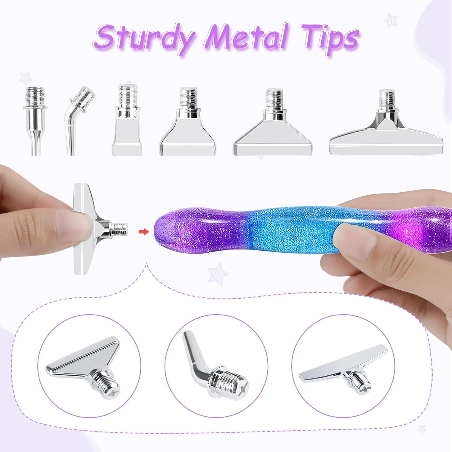 Metal Tips Diamond Painting Pen Kits, 5D Diamond Painting Accessories Tools for DIY Craft, Comfort Grip and Faster Drilling โ image 4