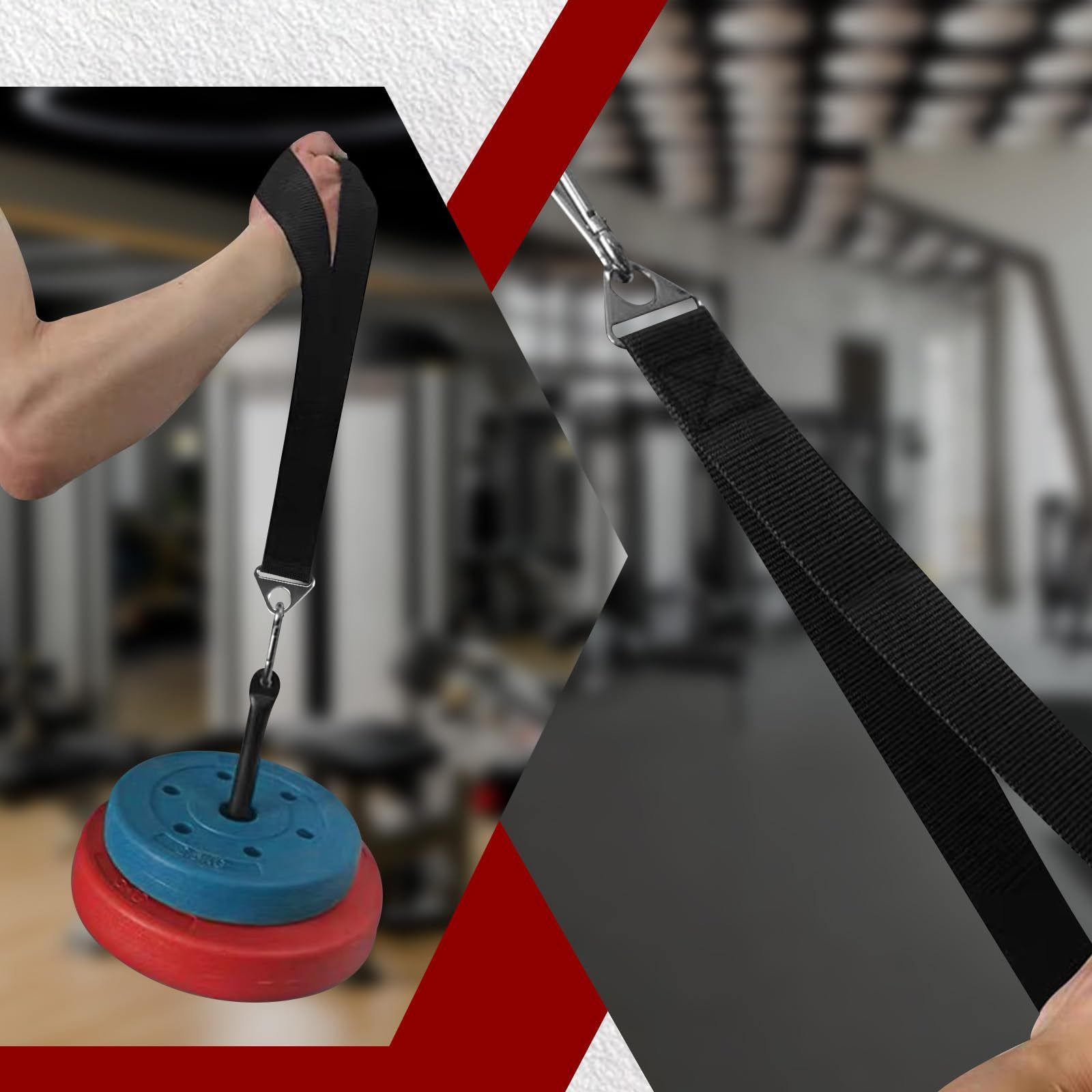 Arm Wrestling Training Strap Belt Hand Grip Arm Finger Forearm Exerciser Strengthener for Cable Machine and Free Weight — image 3