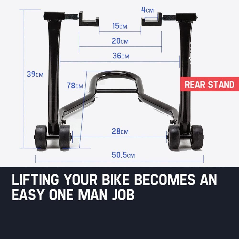 T-REX Motorcycle Stands Front & Rear Heavy-Duty Motorbike Lift Paddock Steel — image 2