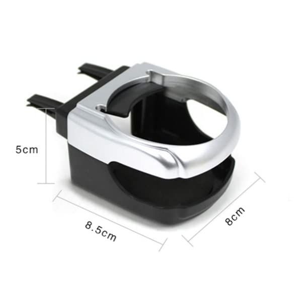 New Black Sliver Clip-on Car Truck A/C Mount Cup Holder Drink Water Coffee Bottle Can Auto Drink Holder Car Air Vent Cup Holder — image 3