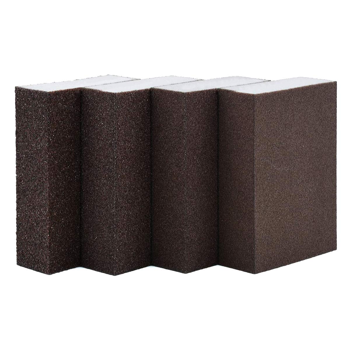 Sanding Sponge Sand Block Coarse/Medium/Fine/Superfine Assorted Dry Wet Sanding Blocks for Wood Wall Home (Pack of 4, 4 Grit)