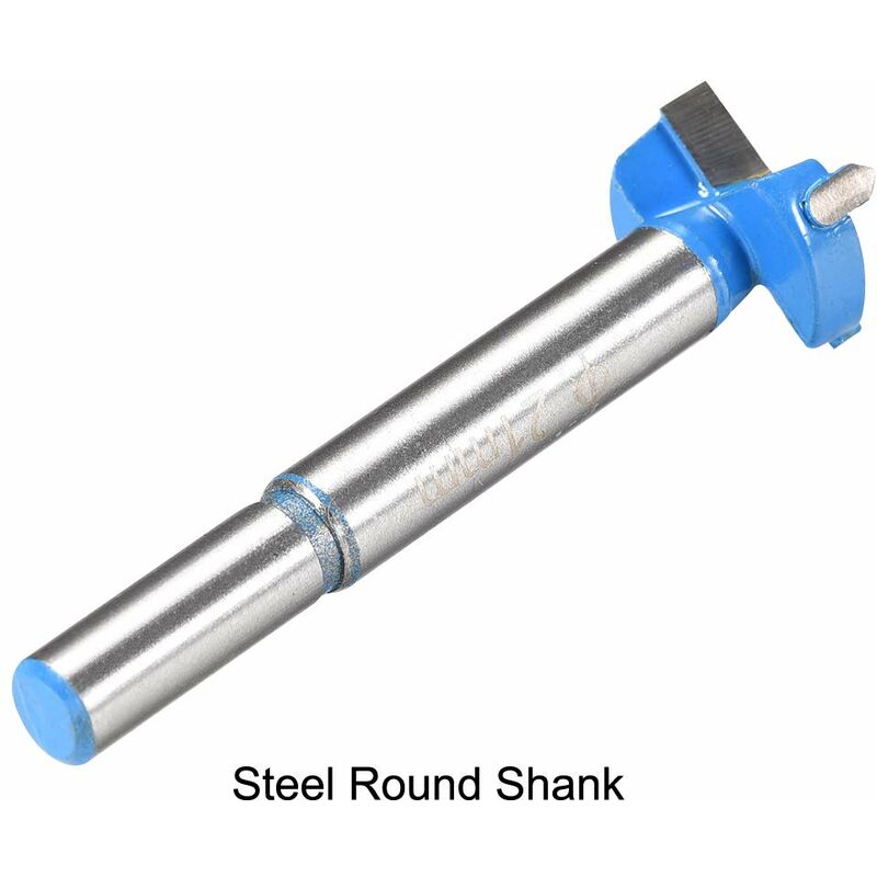 Wood ROuter Bit Reamer Drilling Bit 21Mm Dia. Carbide Alloy Steel Tipped ROund Shank Cutter For Woodworking Blue 2 pcs — image 4
