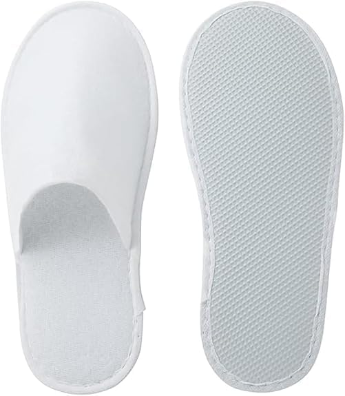 8 Pairs Spa Slippers for Men and Women, Comfortable Non-Slip Disposable Hotel Slippers, Breathable Soft Cotton House Guest Slippers for Travel Guests Hotel — image 2