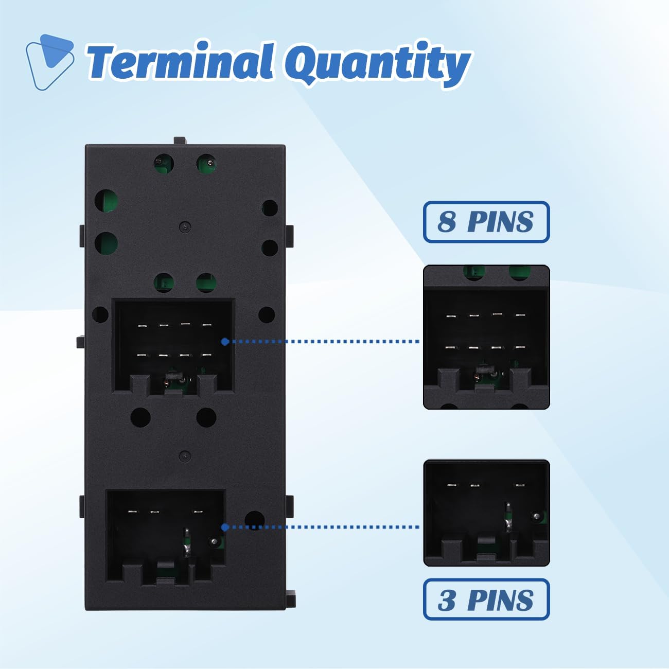 Power Window Control Switch Master Door Button Compatible with 2003-2008 Ford Crown Victoria/F150/Expedition, 06-08 Lincoln Mark LT, 03-08 Mercury Grand — image 4