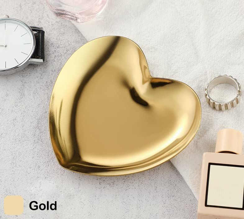 Stainless Steel Jewelry Tray Nordic Heart-shaped Gift Storage Tray Necklace Ring Display/Fruit Dessert Tray/Home Decoration โ image 5