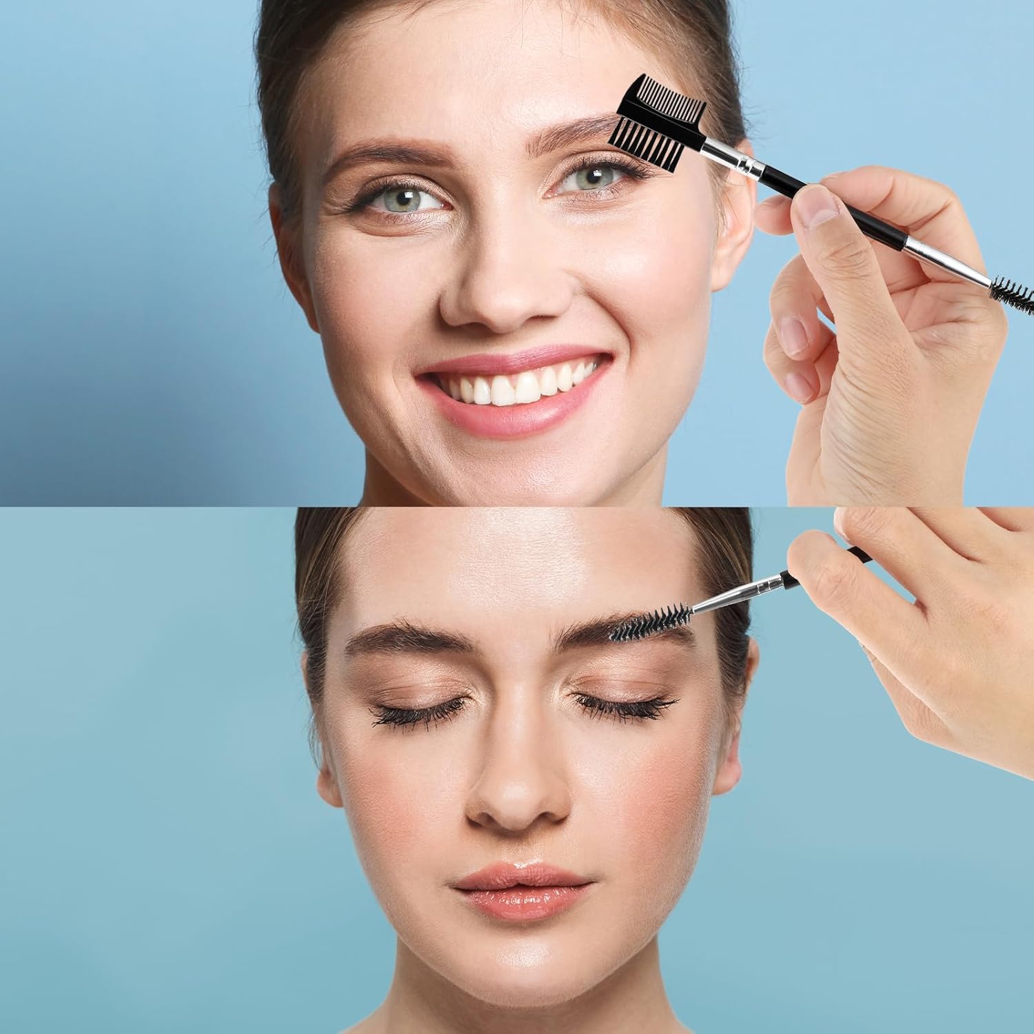 3 PCS Eyelash Shaper Eyelash Comb Separator Double Head Eyebrow Brush Black 3 Head Eyebrow Makeup Tool Different Spoolie Brushes to Separating Lashes โ image 5