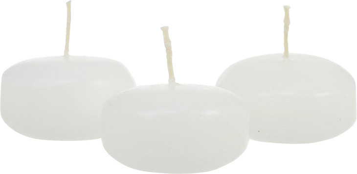 20 Pack of 4 Hour White Floating Candles - 4cm diameter - wedding party decoration — image 2