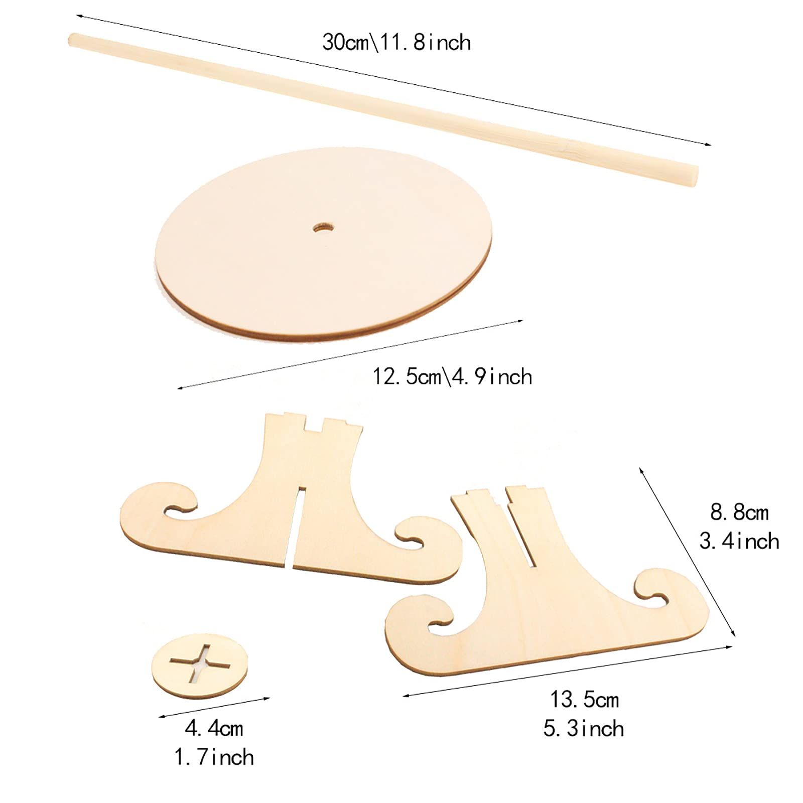Wooden Donut Display Doughnuts Stands Wood Donut Stand Holder for Birthday Wedding Party Cake Decor 3Pack โ image 2