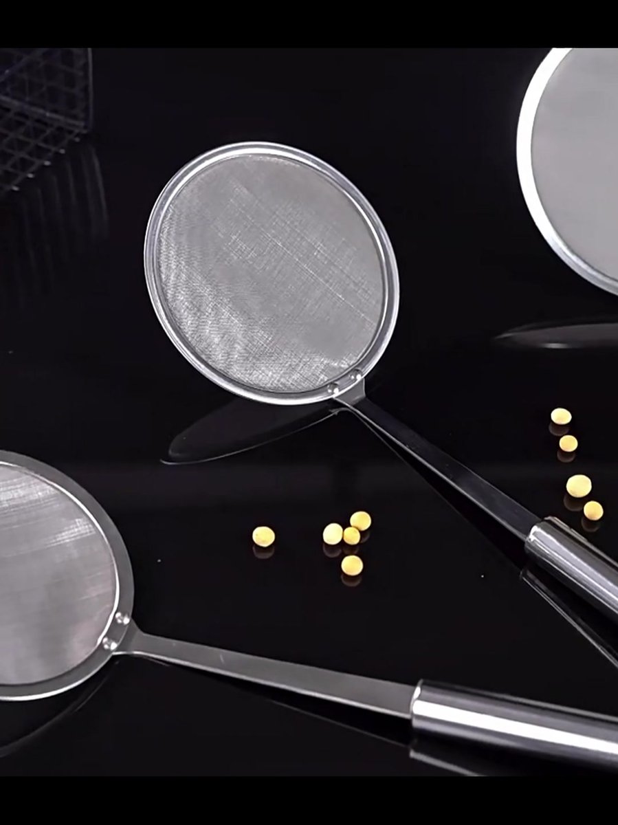 Skimmer - 2 Pieces - Deep-frying Spoon - Deep-frying Scoop - Food Sieve - Skimmer Spoon - Colander Spoon - Draining Potatoes/Vegetables/Pasta - Cooking — image 2