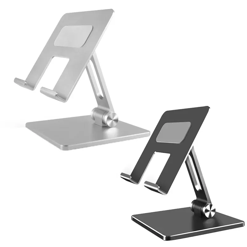 Aluminum Alloy Tablet Phone Holder Desk Stand Bracket Foldable For Ipad Pro 12.9 - Grey — image 2