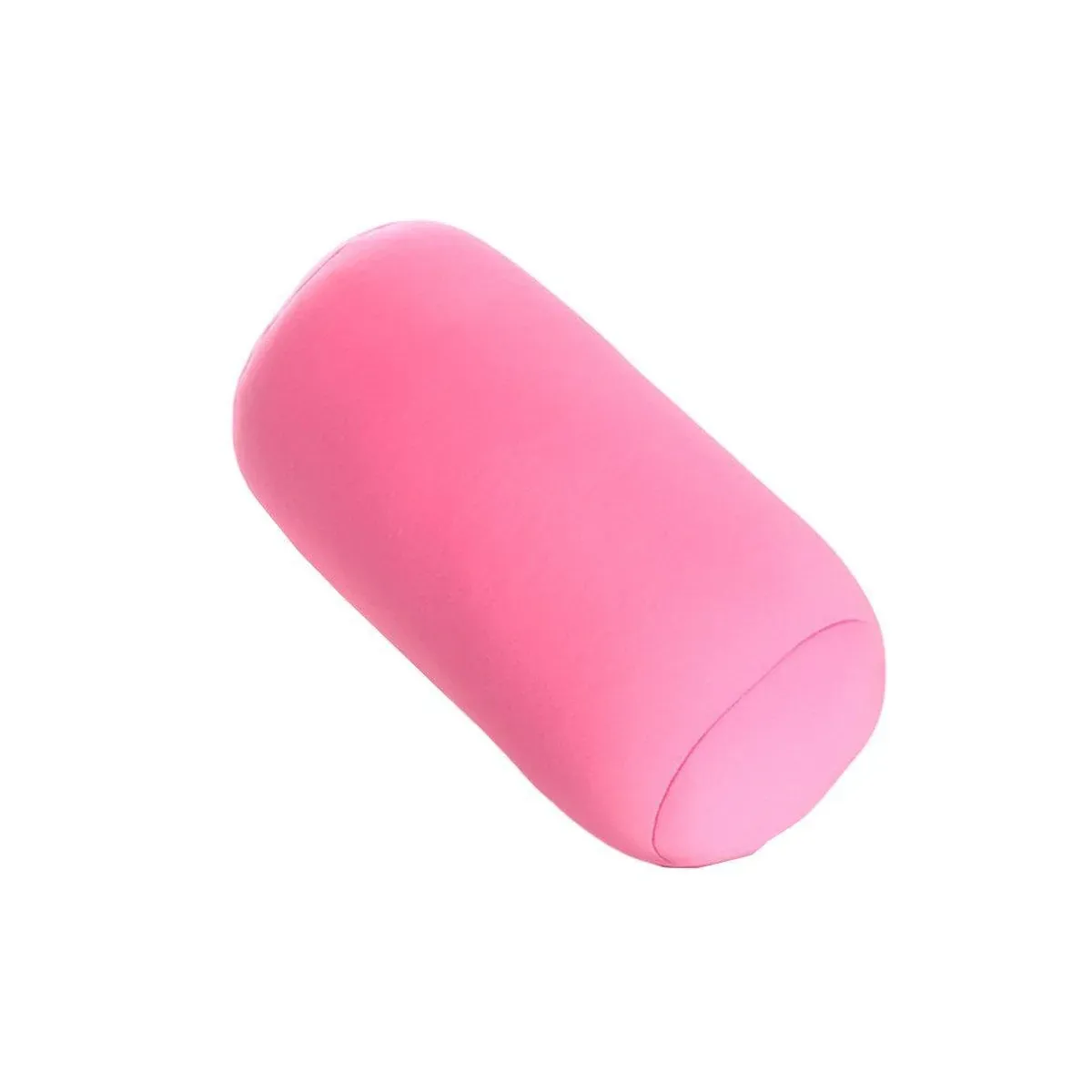 Solid Color Cylindrical Foam Particle Pillow Multi-Functional Neck Waist Support - Pink