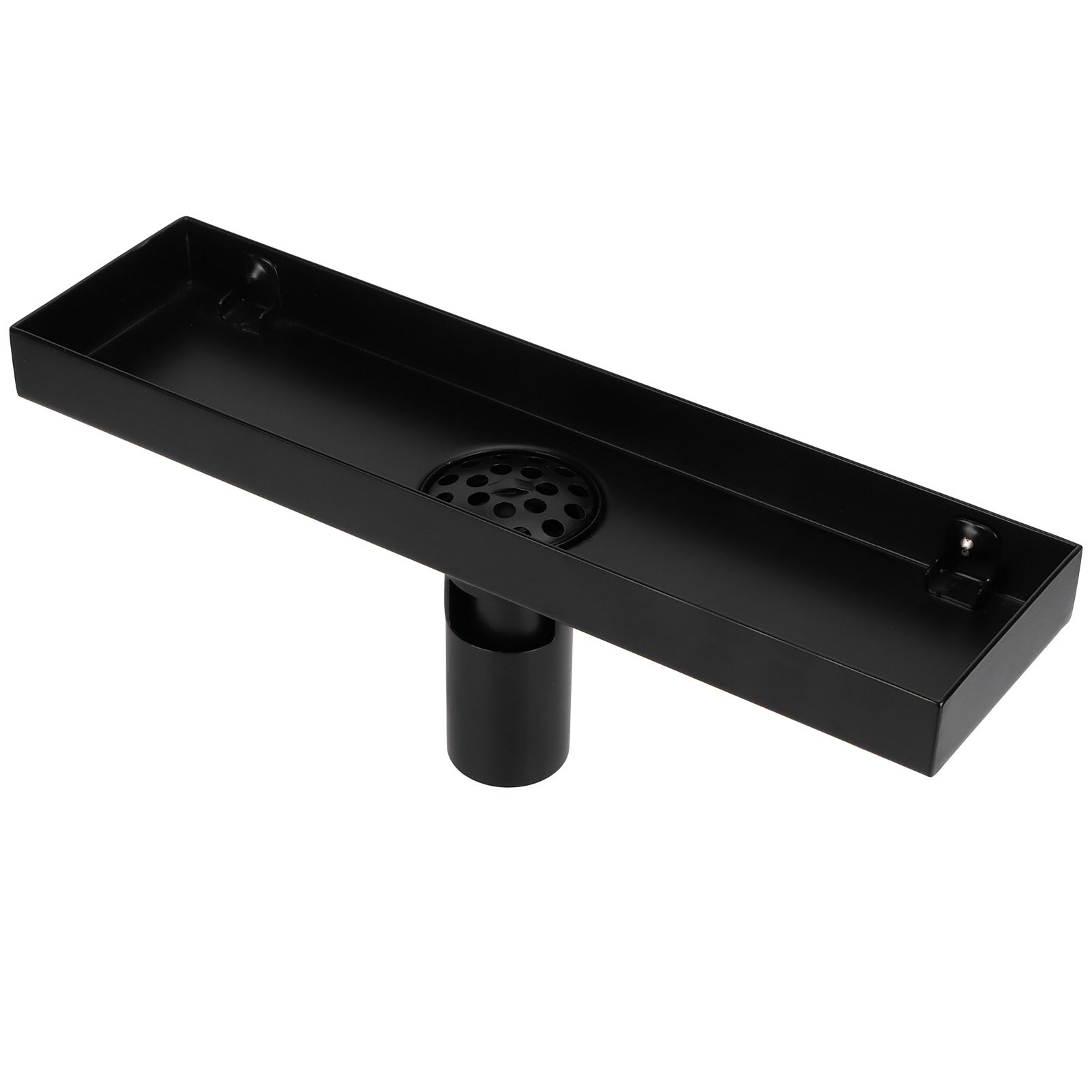 Floor Drain Set 304 Stainless Steel Linear Rectangular Shower Drain Matte Black 30cm — image 2
