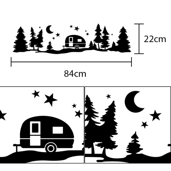 Tree Forest Vinyl Body Decal Sticker for SUV RV Van Caravan Off โ image 3