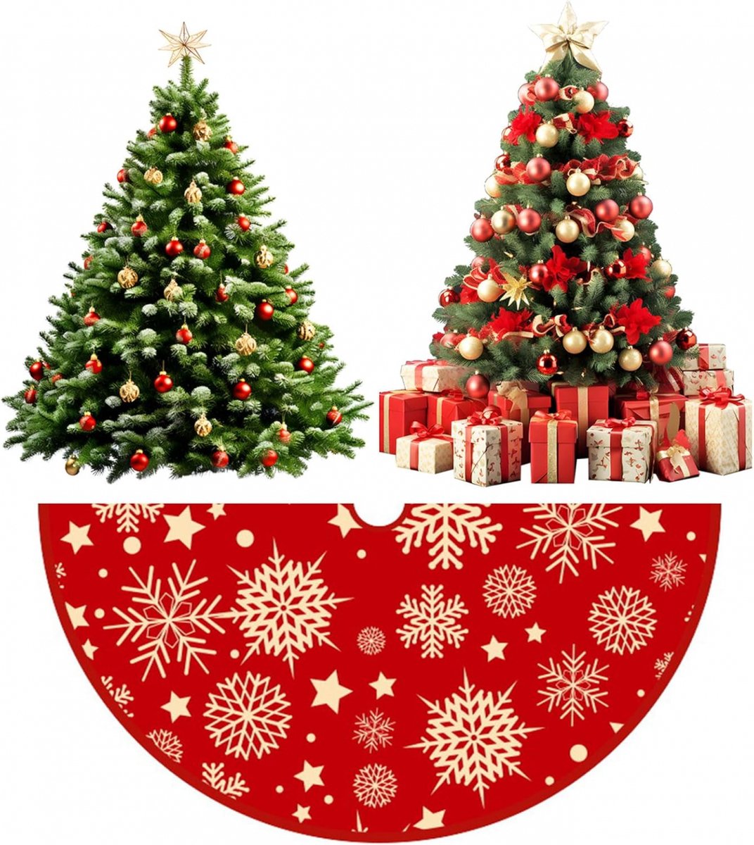 Christmas tree skirt - Christmas tree rug - Christmas rug - Tree blanket - Christmas tree rugs - 90 cm - Christmas tree decoration - Christmas tree rug for — image 2