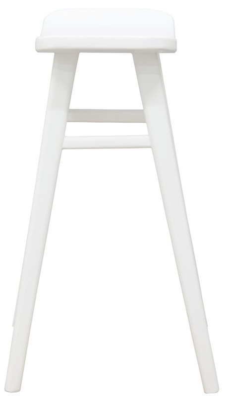 Aria Oval Solid Timber Counter Stool (White) โ image 3