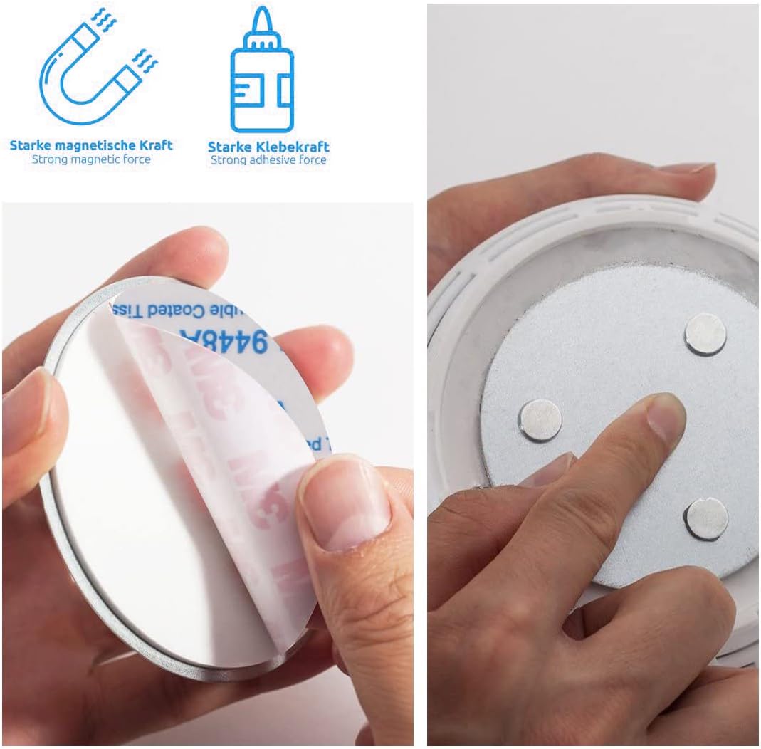 Magnetic Smoke Detector Sticky Pads Magnetic Adhesive Pads 3PCS Magnetic Smoke Alarm Fixing Mount No Drilling Magnet Holder Installation Tool for Smoke Fire โ image 5
