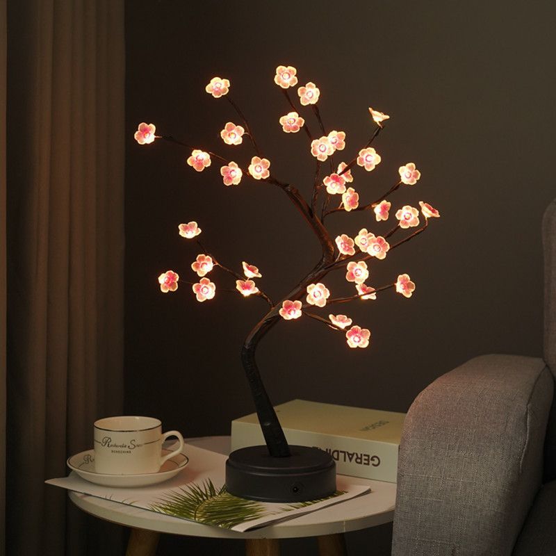 Pearl Night Light Tree, LED Decorative Lamp, Bedroom Decoration, Couple Bedroom, Entryway Decoration, Bedside Lamp, Christmas Decoration, Halloween Decoration