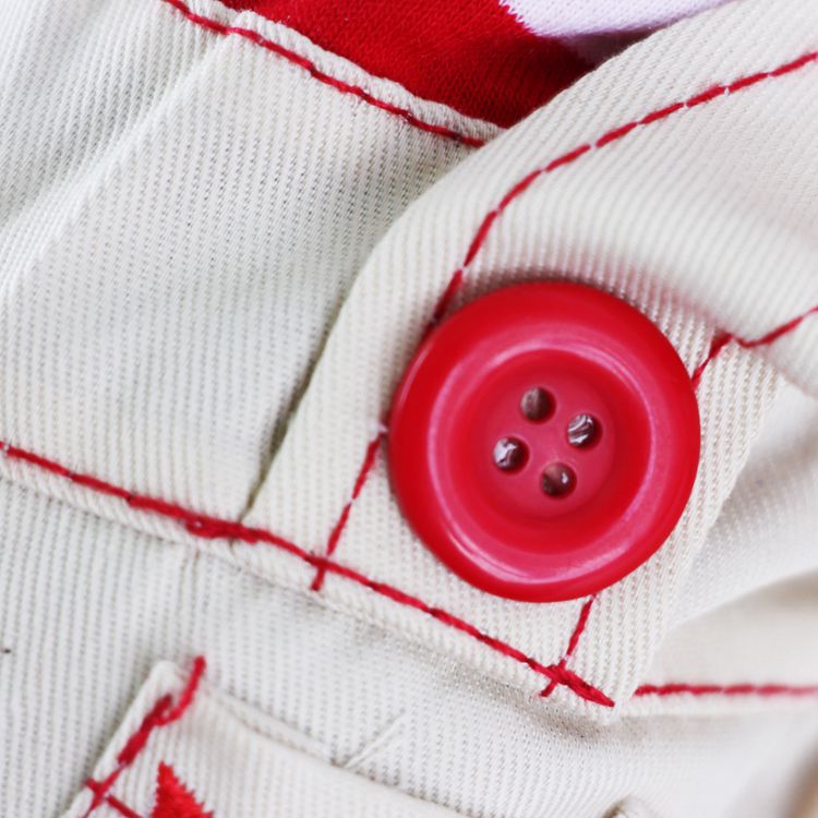 Red Cute Sailor Dog Outfit - Striped Shirt & Anchor Overalls for Small Dogs (Size: XL ) โ image 3