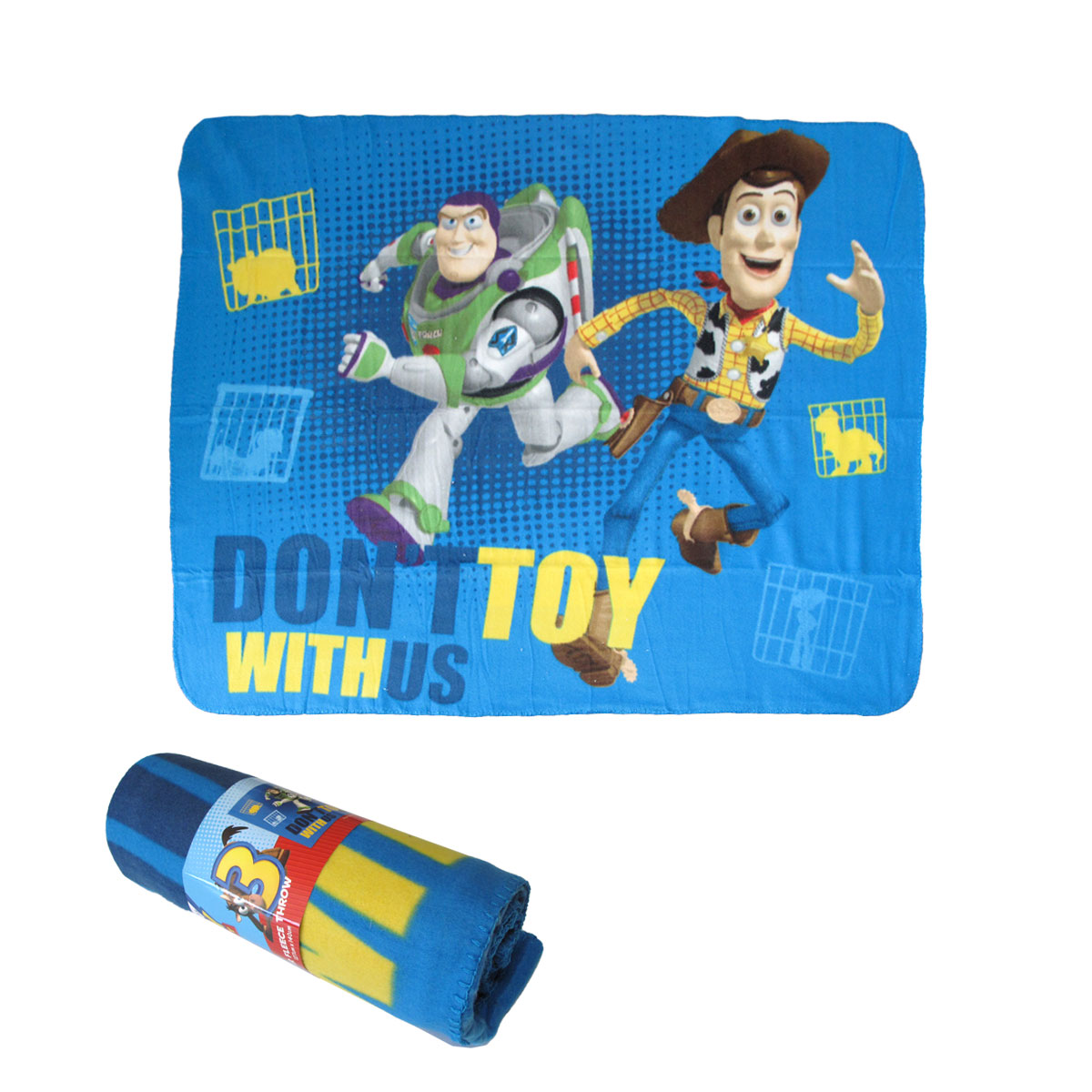 Toy Story Don't Toy with Us Polar Fleece Throw Rug 127 × 140 cm