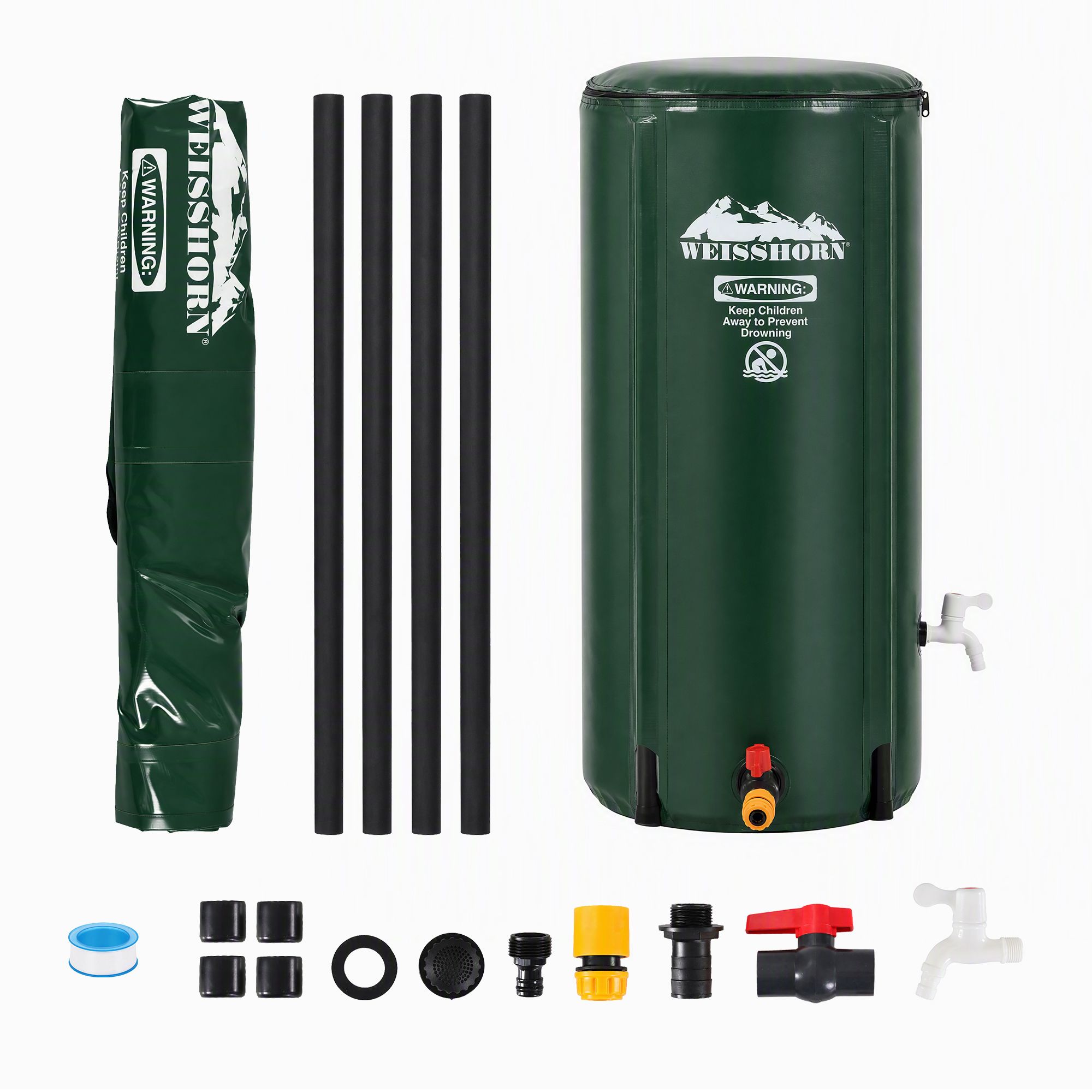 Weisshorn 100L/22Gal Collapsible Rain Barrel PVC Water Tank Collection Storage for Garden Irrigation — image 2