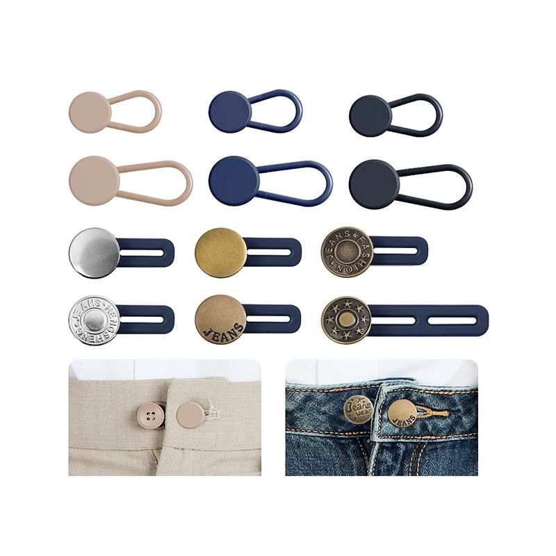 Elastic Waist Extenders for Pants, 24 PCS Waist Band Extenders Adjustable for Women and Men, Jeans, Dress, Elastic Button โ image 3
