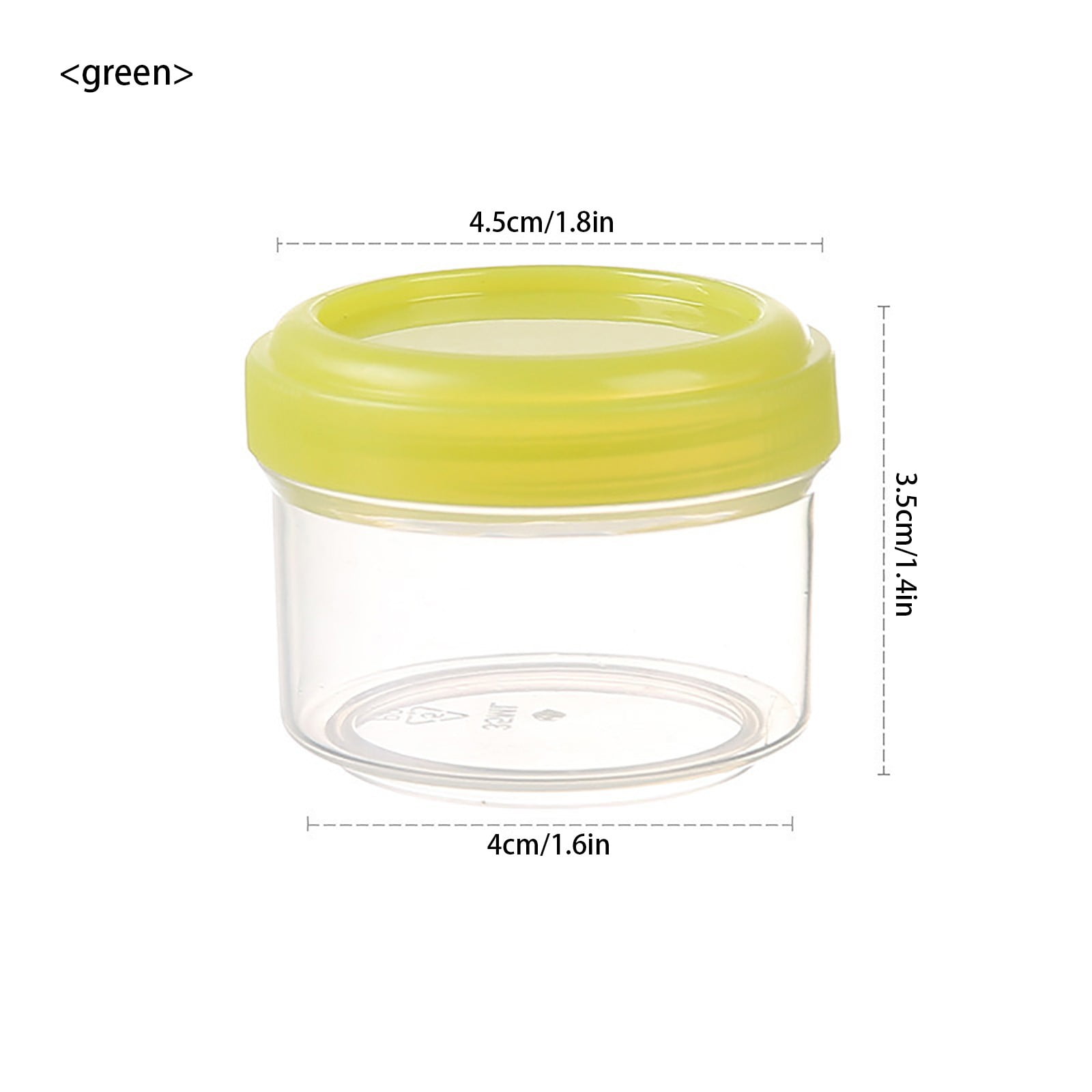 4 Pieces Plastic Jars With Lids, Small Plastic Storage Jars With Screw On Lids, Mini Wide-Mouth Refillable Storage Containers, Empty, Green — image 2