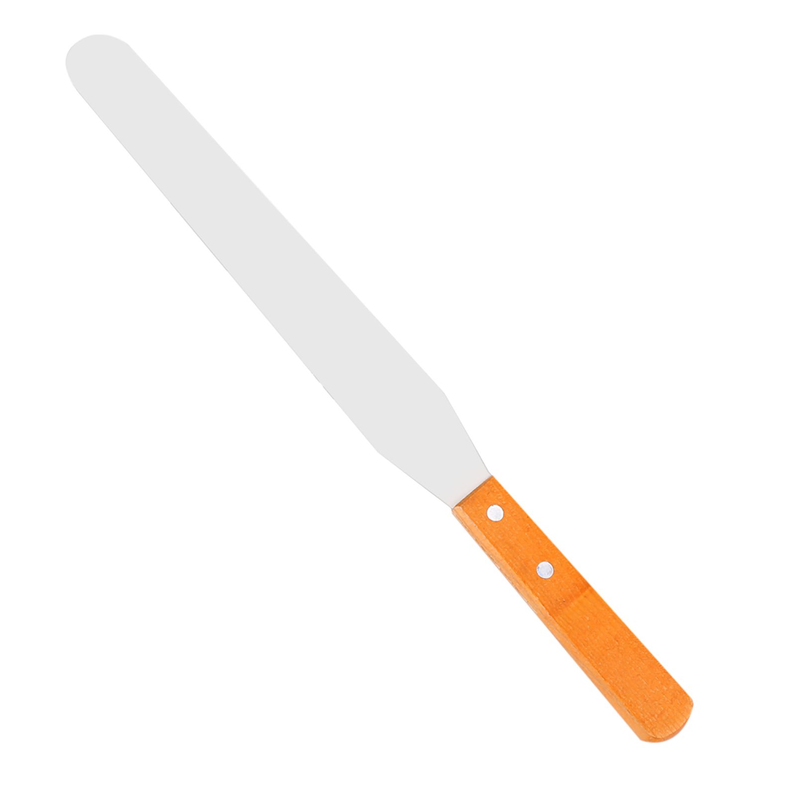 Stainless Steel Wood Straight Spatula Cake Icing Decorating Smooth Tool for Baking Pastry — image 3