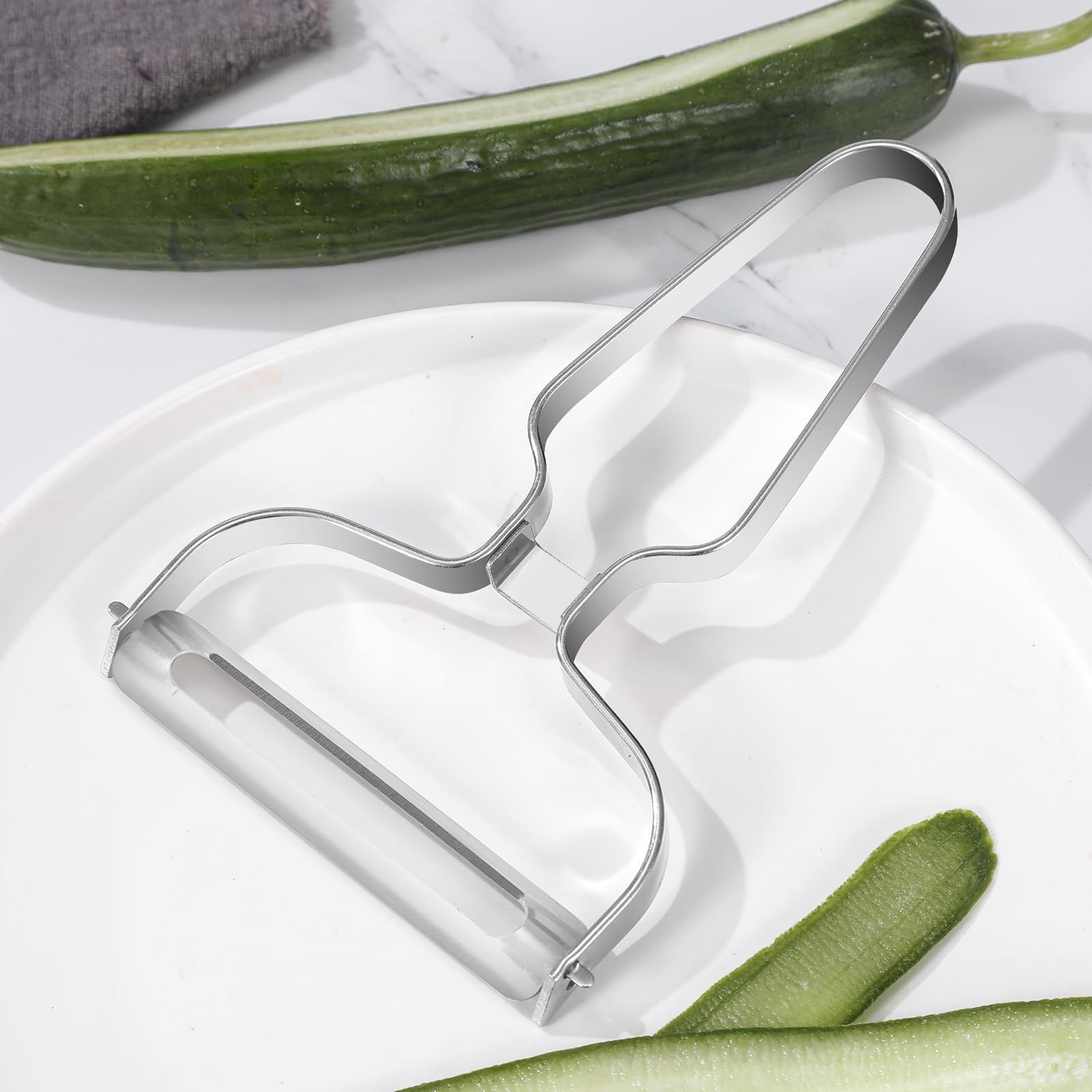 Stainless Steel Vegetable Fruit Peeler Slicer, for Potato Carrot Cucumber Apple, Kitchen Gadgets, Rustproof, Durable, Easy to Use โ image 3