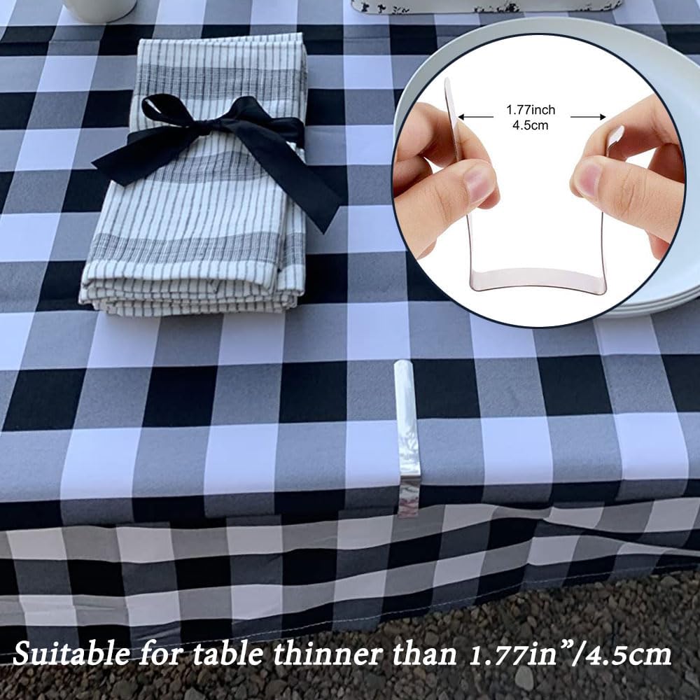 Table Cloth Clips 8pcs, Stainless Steel Metal Triangle Picnic Table Clips for Home, Restaurant, Picnic, Party — image 3