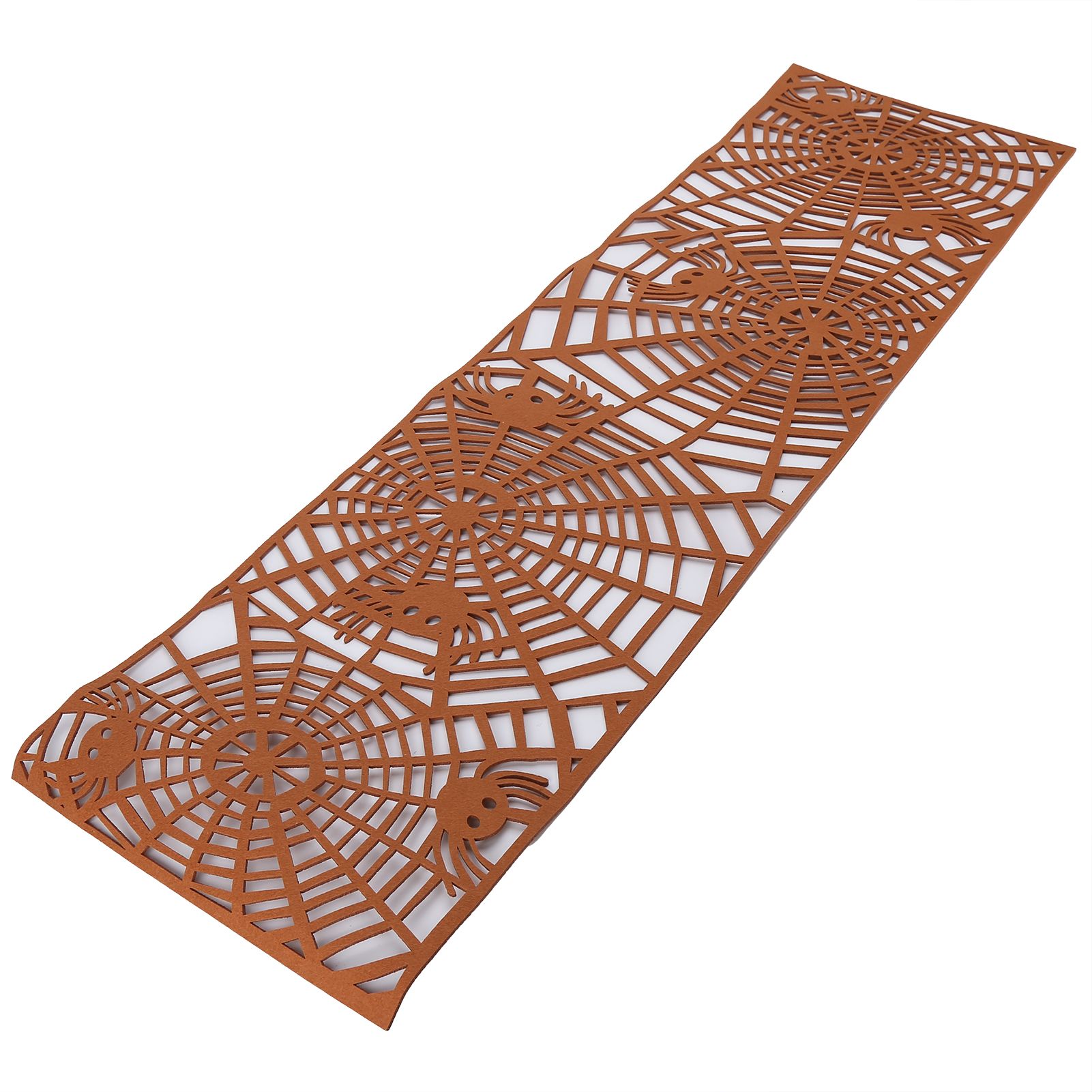 Rectangle Shape Tablecloth Hollow Out Table Runner for Wedding Household DecorationsBrown — image 3