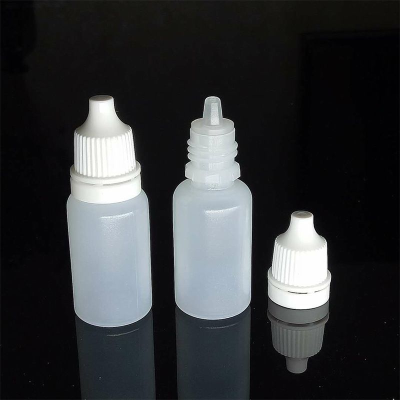 10 PCS Empty Plastic Squeezable Dropper Bottle Portable Empty Squeezable Dropper Bottle Container with Screw Cap 5ML