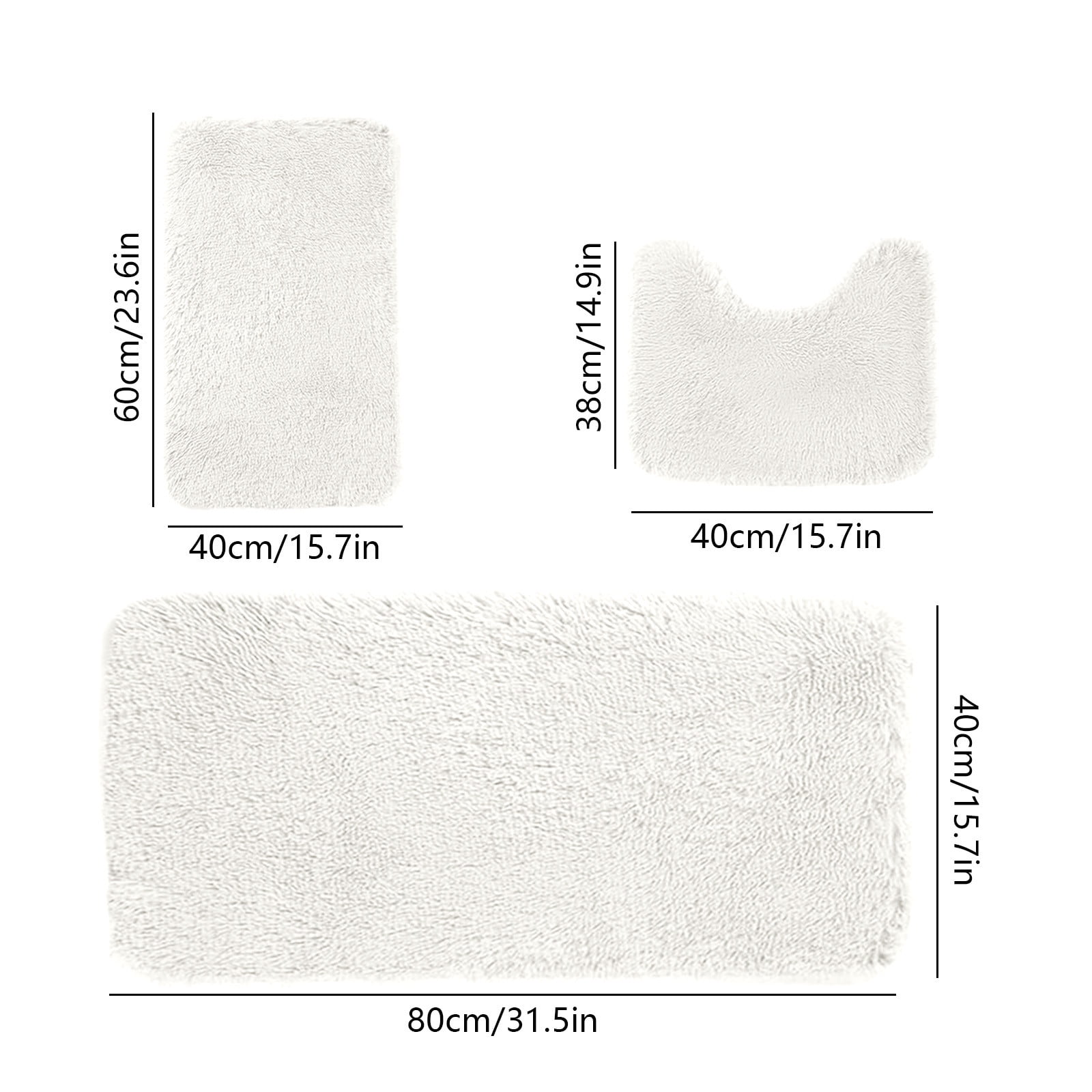 Bathroom Rugs Sets 3 Piece, Bath Rugs for Bathroom Non Slip, Ultra Soft Water Absorbent Microfiber Bath Mat Set, Machine Washable Thick Plush Bath Mats for — image 3