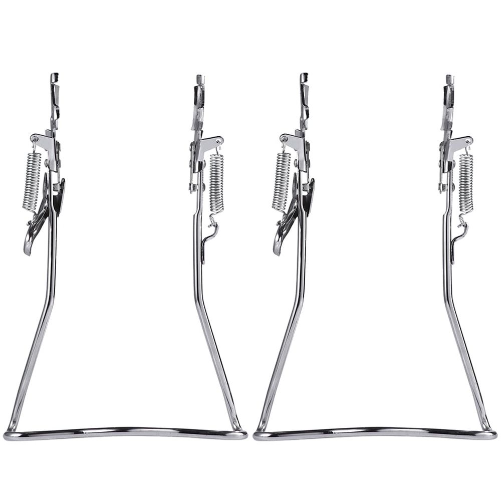 2Pcs Plated Silver Metal Bike Kickstand for Bicycle Easy Use Quick Release Fast Removal