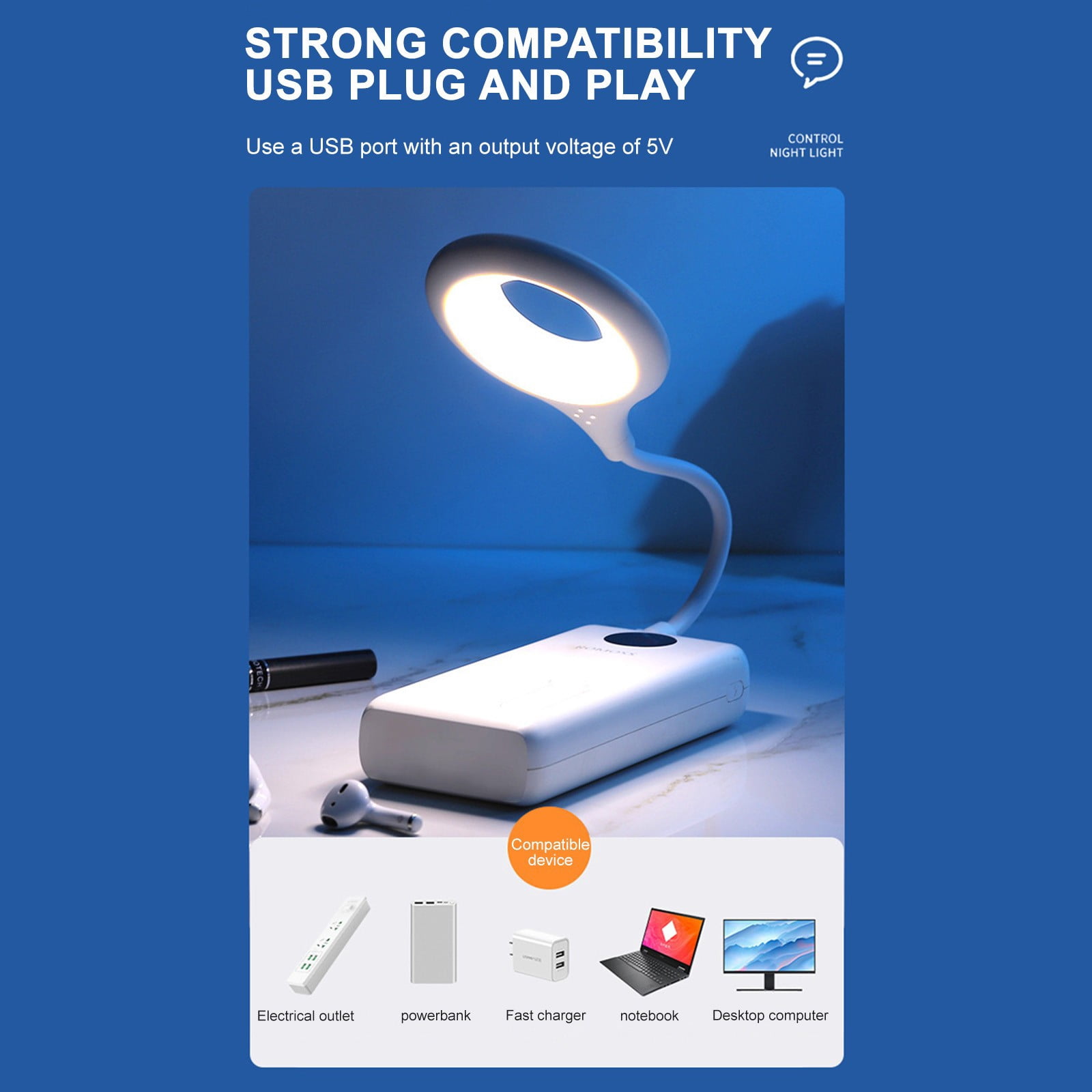 Portable Rechargeable Desk Light Mini Clip Lamp — image 6