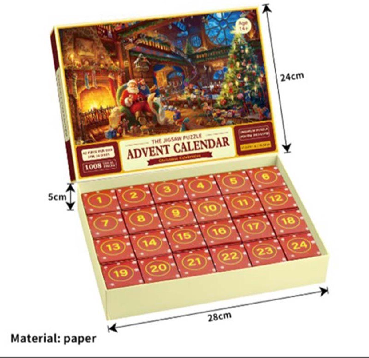 24 Pieces Advent Calendar Puzzle 2026, 24 Days of Christmas Countdown Calendar Puzzle — image 4