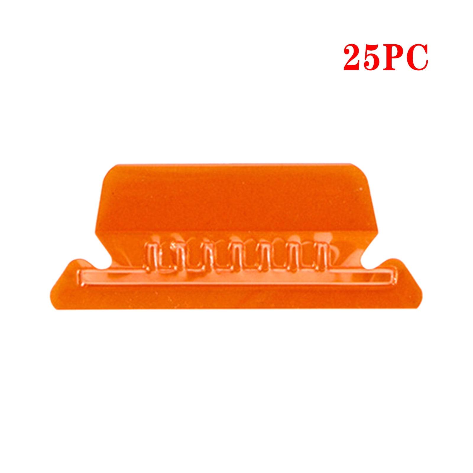 25 Pack Hanging File Folder Tabs, Clear Plastic Label Tabs and Inserts for Filing Cabinets and Office Organization, Orange, 3 in — image 2