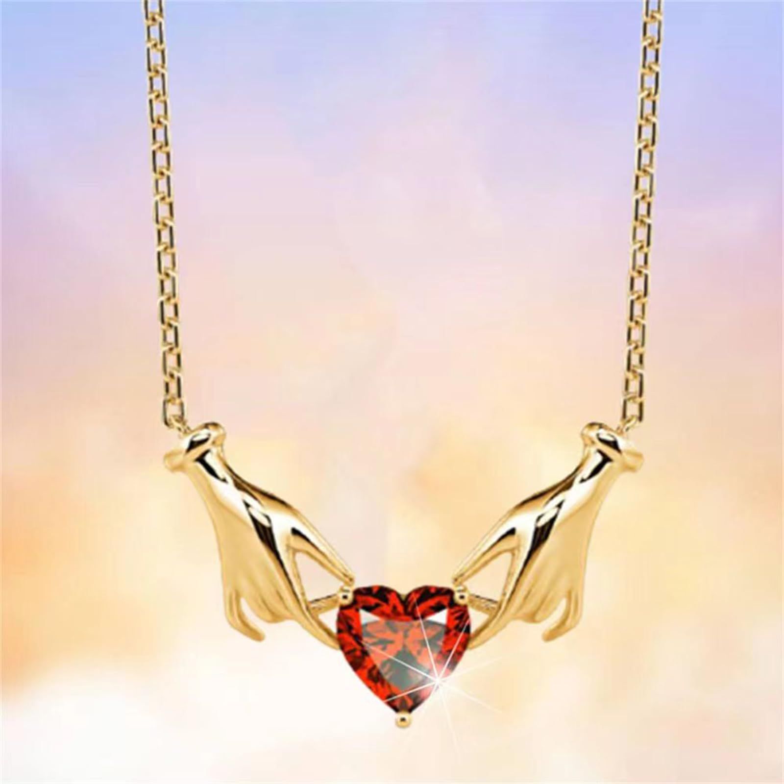 Hand necklace love pendant with Adjustable Chain Necklace, Hand Pendant Necklace for Women Hand Necklace Good Luck — image 3