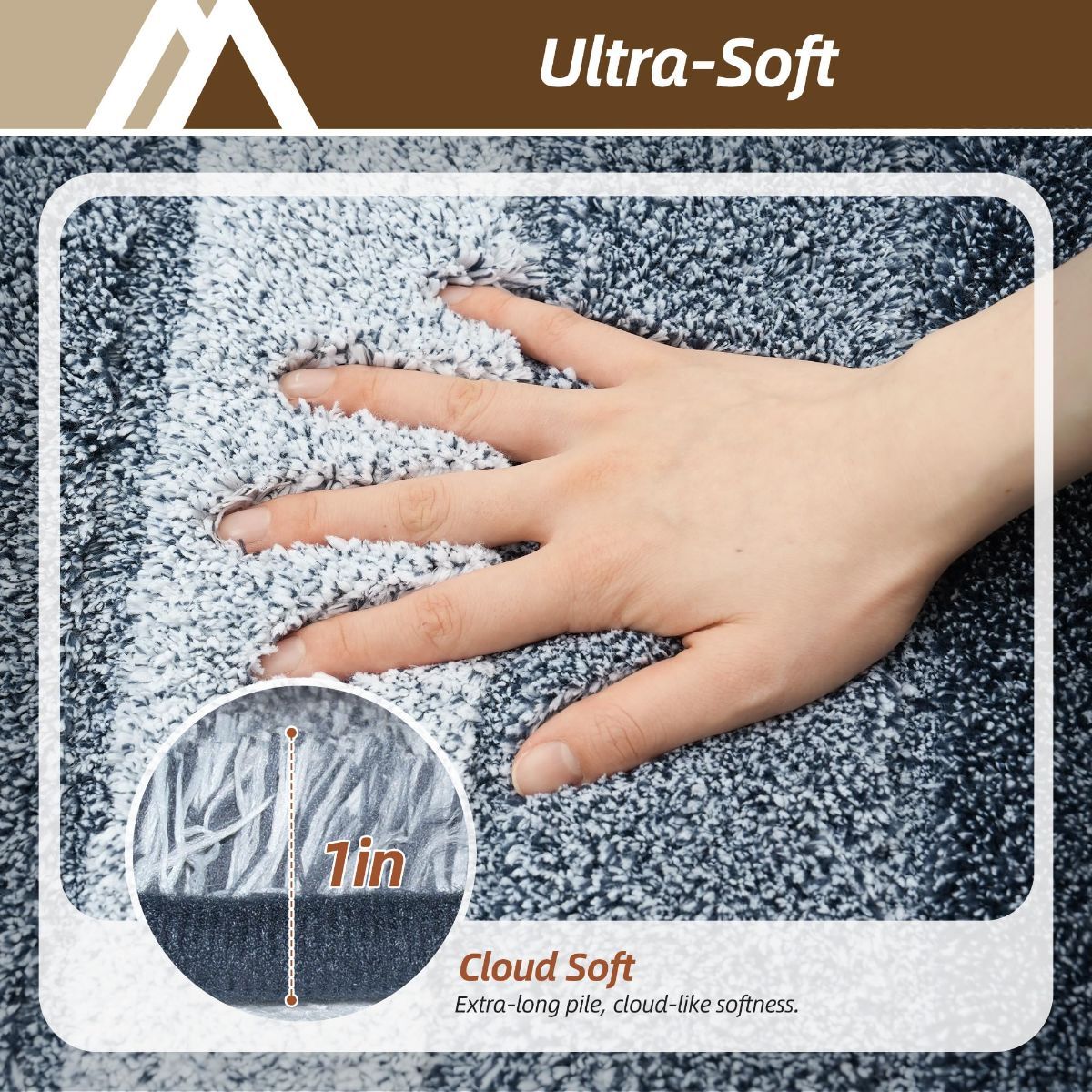 Bathroom Rugs, Ultra Soft Absorbent Bath Mat, Beige | Non-Slip TPR Backing Stays in Place, Machine Washable Bath Rugs Shaggy Rug for Bathroom Floor — image 5