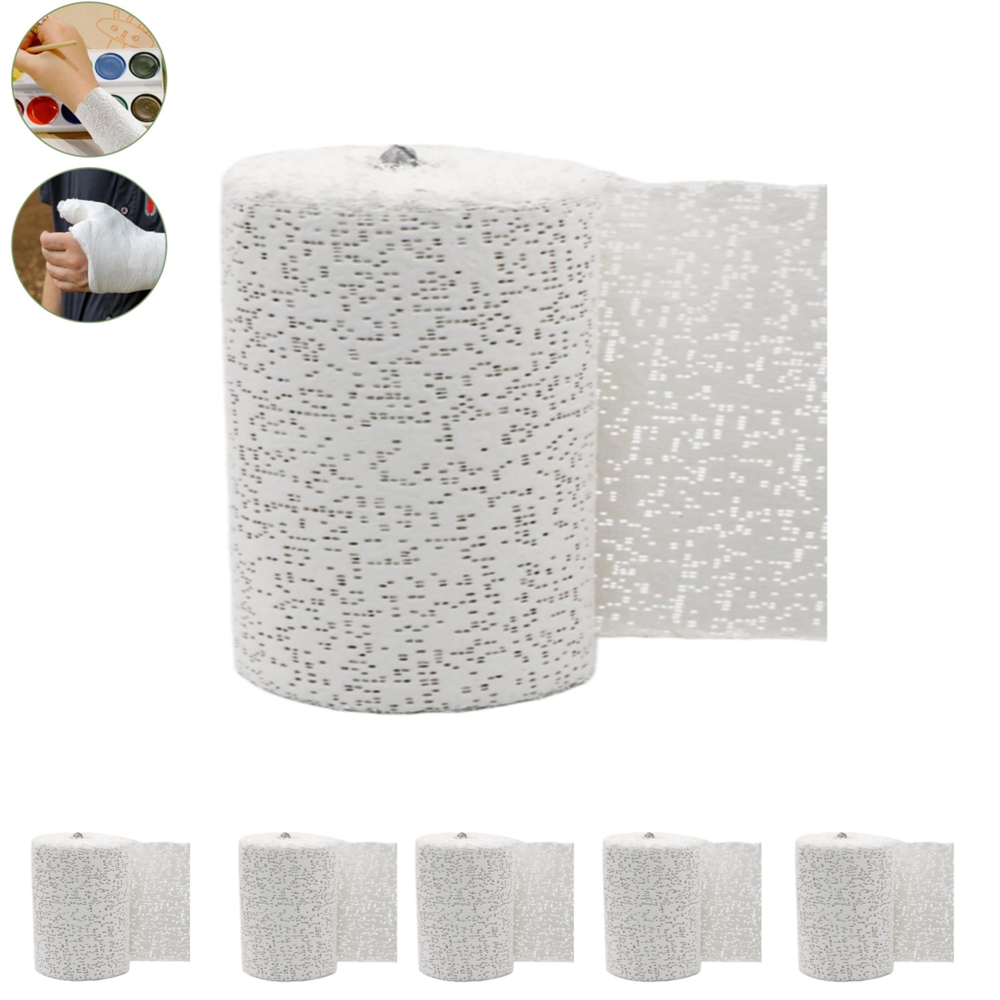 DIY Sculptures Bandage Plaster Cloth Rolls Set of 6 Plaster Strip 1.97 × 106.3in DIY Hobby Crafts Supplies for Masks Scenery Sculptures 6pcs