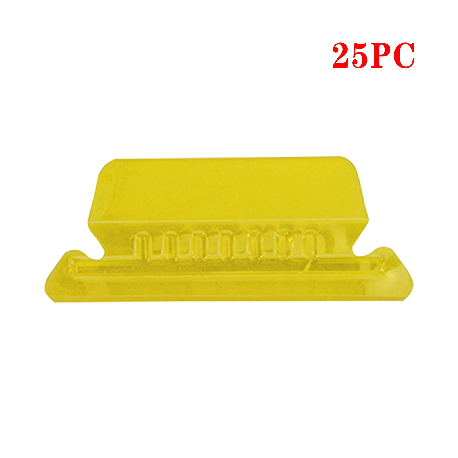 25 Pack Hanging File Folder Tabs, Clear Plastic Label Tabs and Inserts for Filing Cabinets and Office Organization, Yellow, 3 in — image 2
